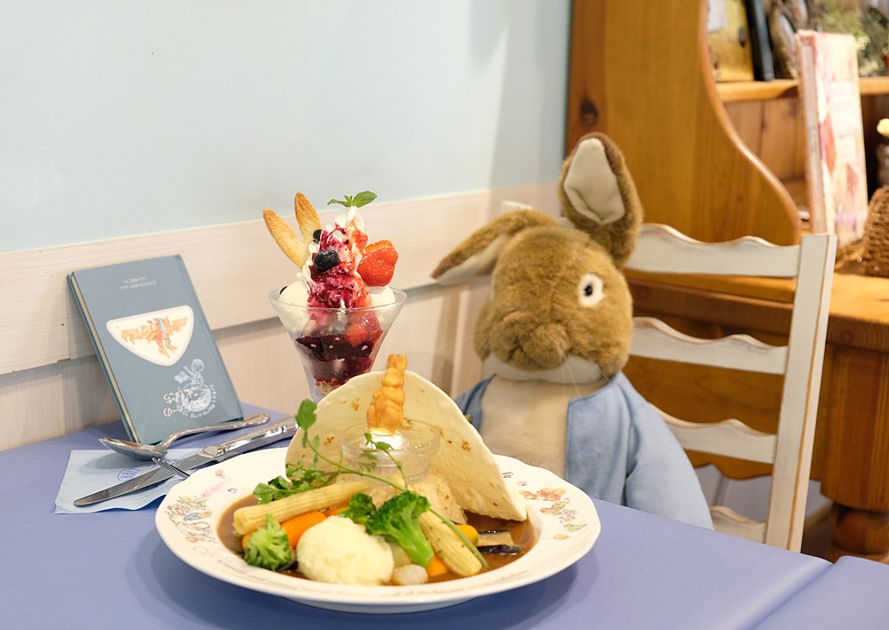 東京自由之丘︳彼得兔花園咖啡餐廳-餐點都有彼得兔出沒，彼得兔迷必朝聖