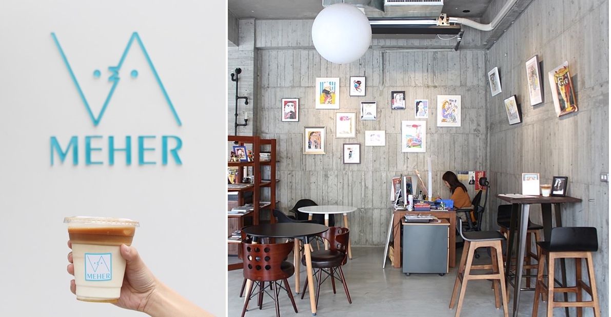 MEHER CAFE︱咖啡結合插畫的台中咖啡廳，甜甜圈鬆餅超討喜