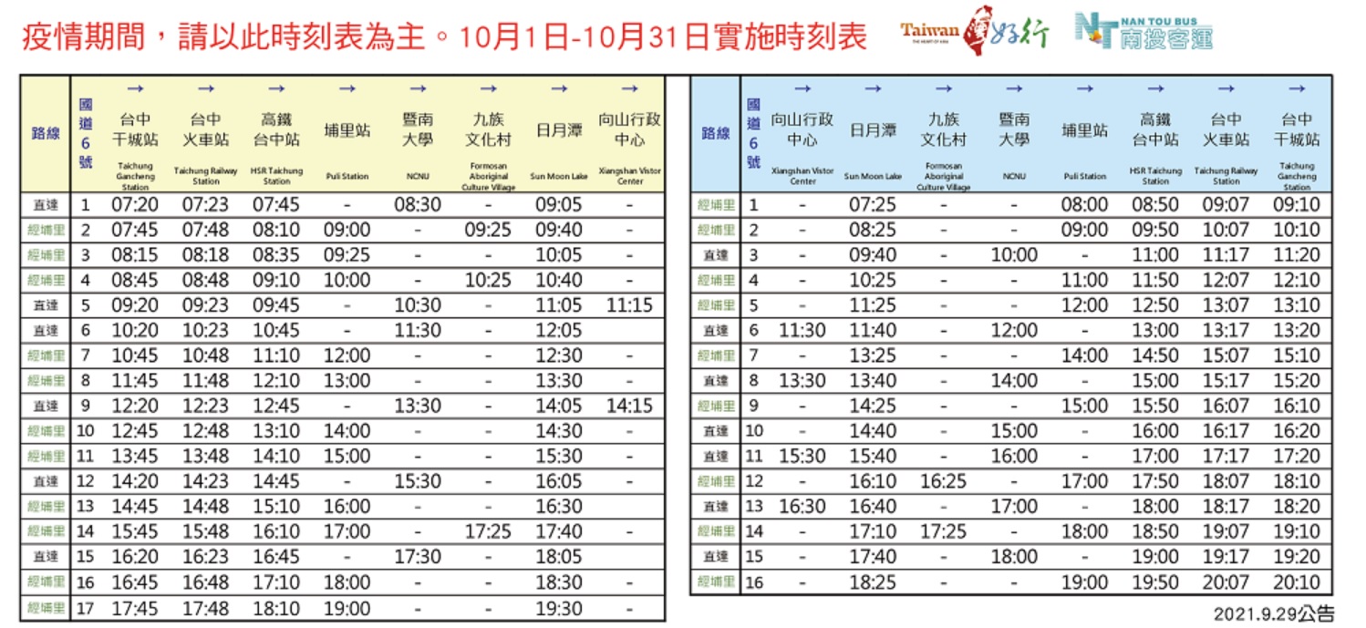 台中高鐵到南投懶人包 台中到埔里日月潭交通 票價 上下車報你知 金大佛的奪門而出家網誌